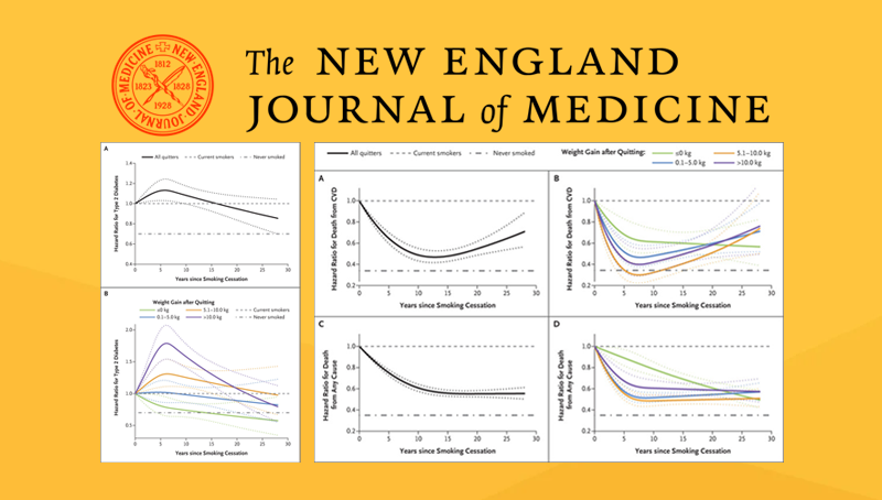 宗耕研究組揭示戒煙伴隨的體重變化與2型糖尿病、死亡率之間的關(guān)系